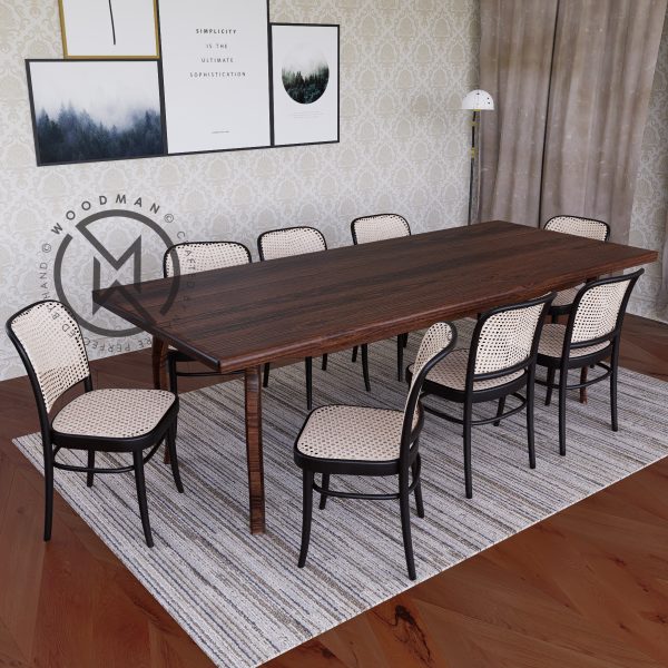 Sheesham Wood 8 Seater Dining Set With Cane Chair