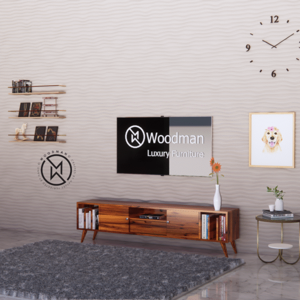 Sheesham Wood TV Unit (Honey Finish)